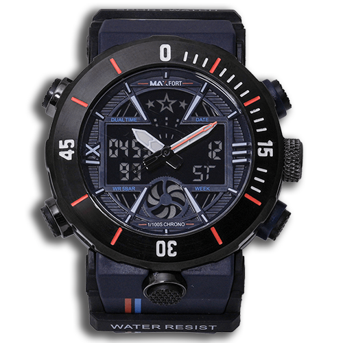 MAXFORT Dual Time Watch MX8051