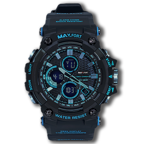 MAXFORT Dual Time Watch MX1802